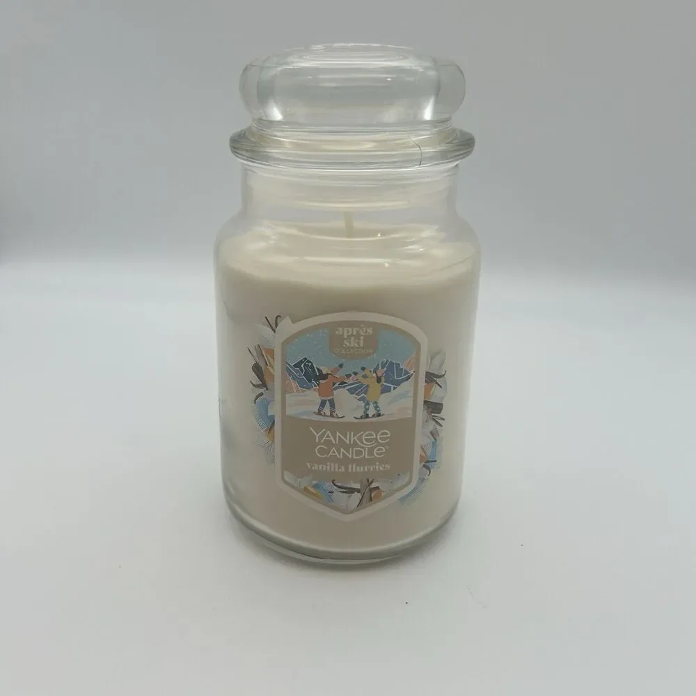 Yankee Candle Vanilla Flurries 22 oz Large Jar Candle NEW Après Ski Rare